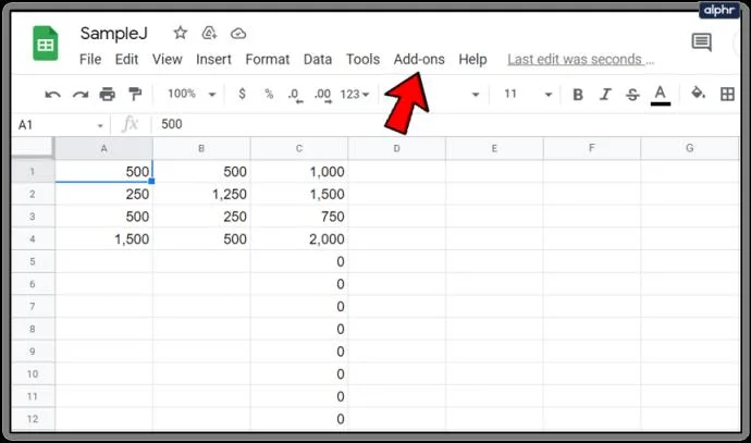 نحوه اعمال فرمول ها برای کل ستون ها در Google Sheets