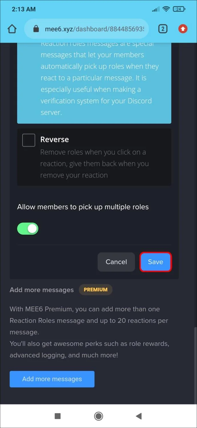 نحوه اضافه کردن نقش های واکنش در Discord