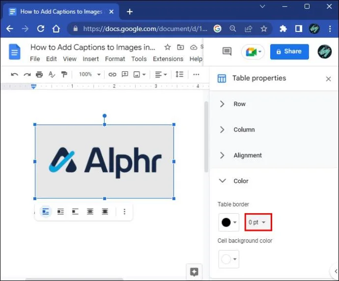 چگونه در Google Docs به تصاویر زیرنویس اضافه کنیم