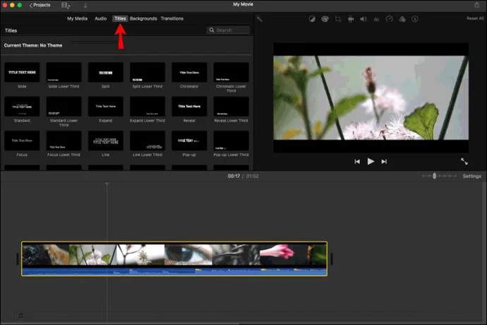 نحوه اضافه کردن متن به ویدیو در Imovie