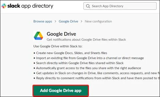 نحوه اتصال Google Drive به Slack