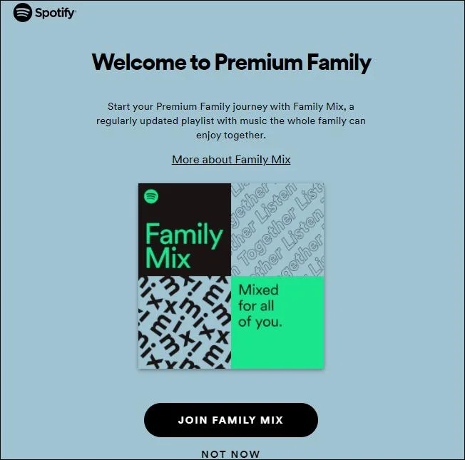 نحوه اضافه کردن حساب موجود به خانواده Spotify