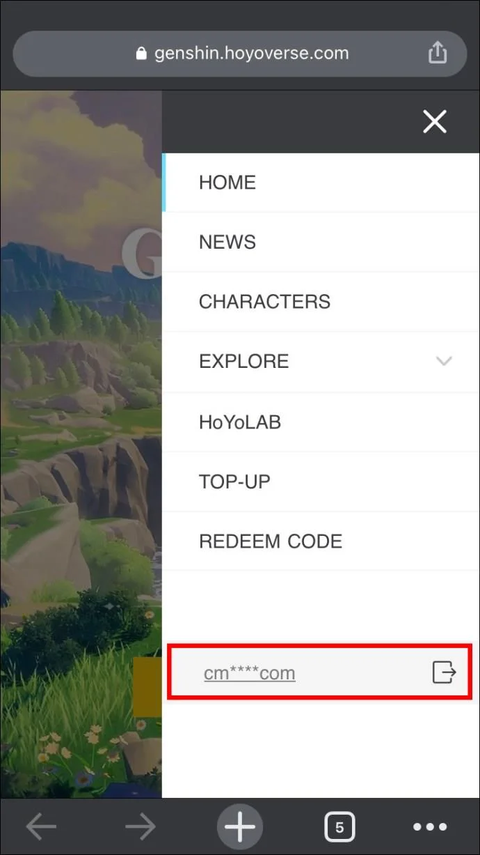 نحوه تغییر آدرس ایمیل و رمز عبور Genshin Impact