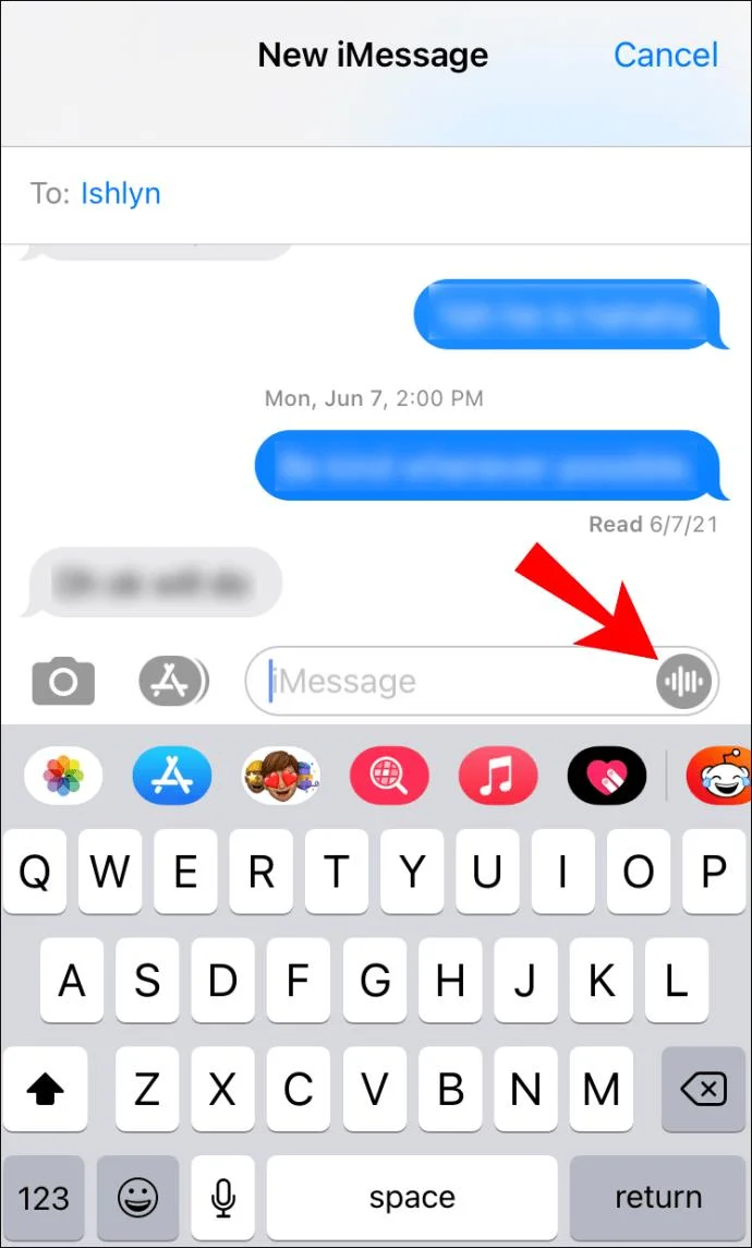نحوه ارسال پیام صوتی در IMessage در آیفون