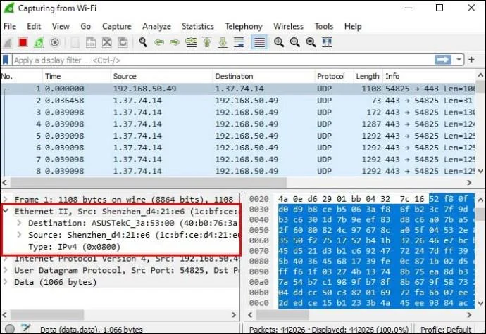 چگونه آدرس مک را با WireShark پیدا کنیم