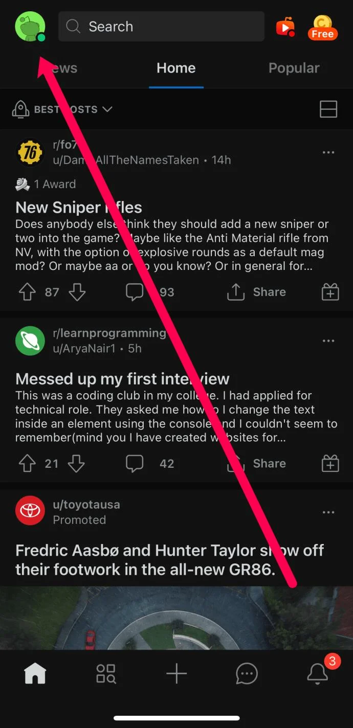 نحوه تغییر نام کاربری در Reddit