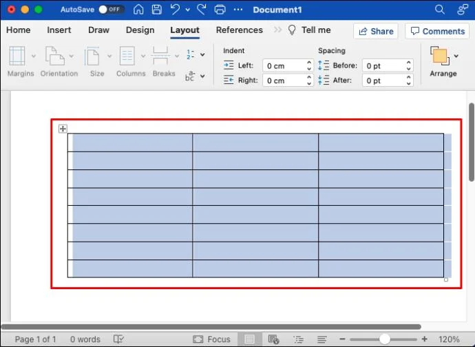 Come creare una tabella invisibile in Word