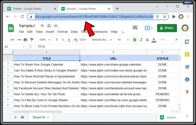 چگونه داده ها را از یک برگه متفاوت در Google Sheets پیوند دهیم
