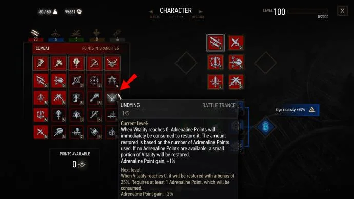 نحوه استفاده از آدرنالین در The Witcher 3: