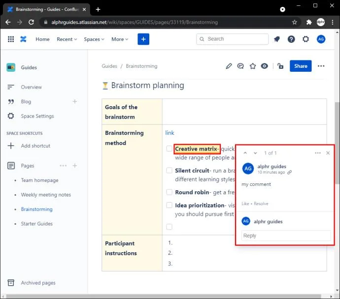 Cara Menambahkan Komentar Di Confluence