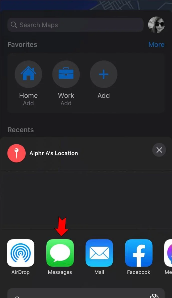 نحوه ارسال موقعیت مکانی خود در IMessage