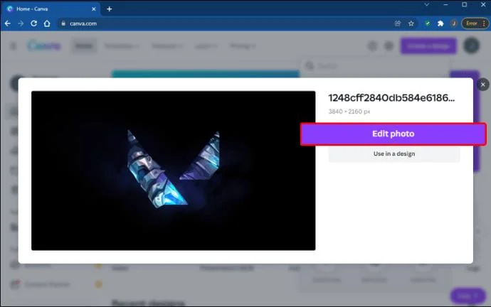 نحوه تغییر پس زمینه یک تصویر در Canva