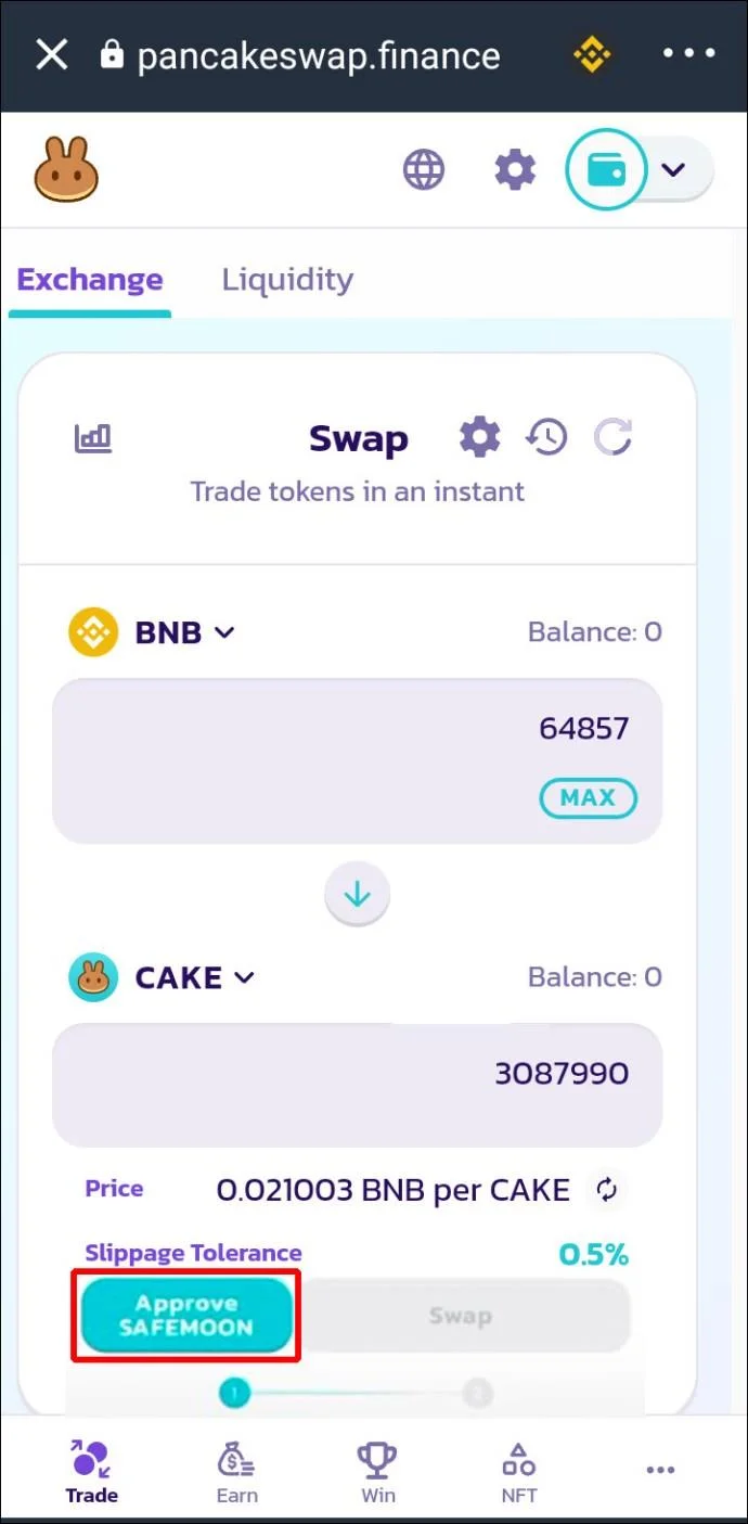 نحوه فروش توکن در PancakeSwap