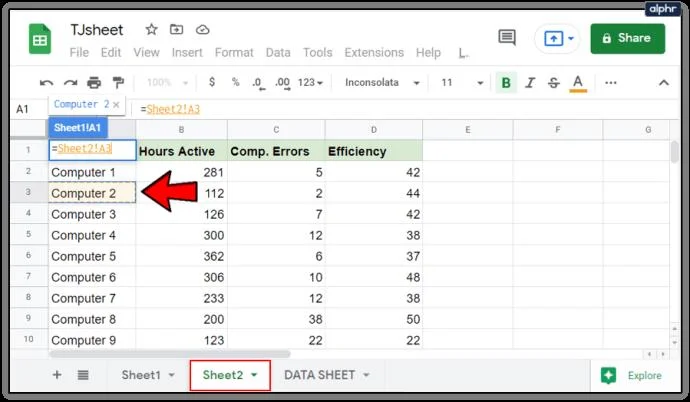 چگونه داده ها را از یک برگه متفاوت در Google Sheets پیوند دهیم