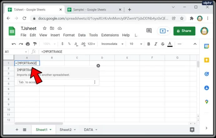 چگونه داده ها را از یک برگه متفاوت در Google Sheets پیوند دهیم