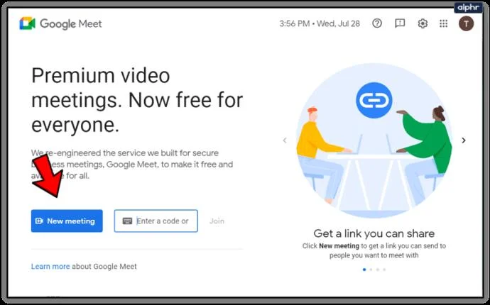 نحوه روشن کردن دوربین در Google Meet
