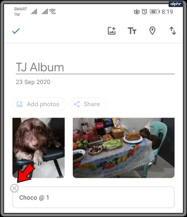 Cómo agregar texto en Google Photos