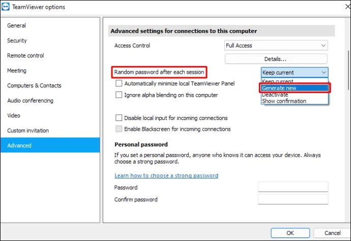 نحوه تغییر رمز عبور در TeamViewer نحوه تغییر رمز عبور در TeamViewer