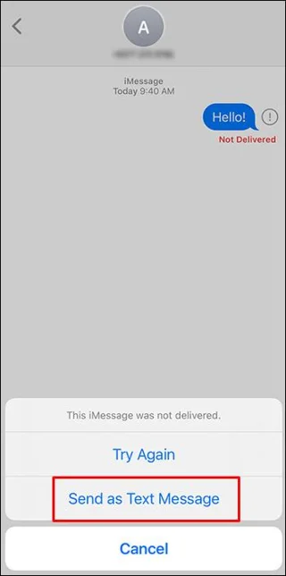 IMessage가 파란색이지만 배달되지 않은 경우 수정하는 방법