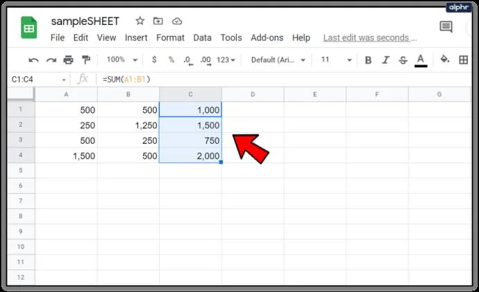 نحوه اعمال فرمول ها برای کل ستون ها در Google Sheets
