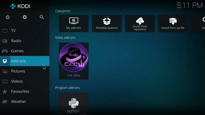 Kodi: Cómo instalar el complemento The Crew