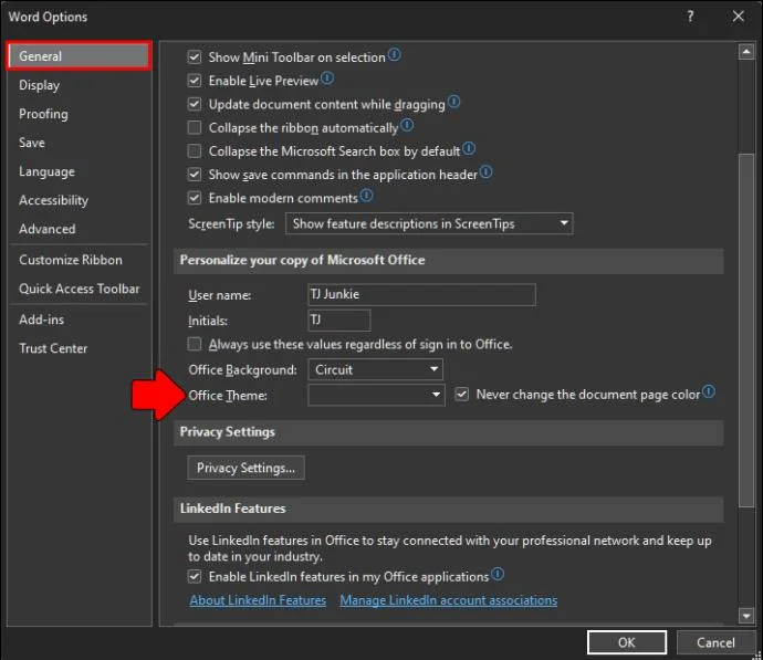 Jak wyłączyć tryb ciemny w programie Microsoft Word