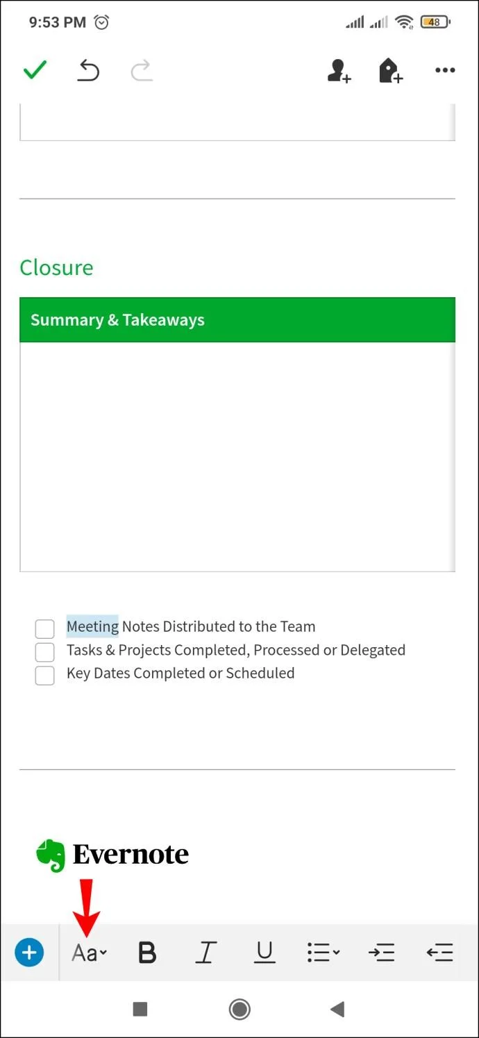 نحوه تغییر فونت پیش فرض در Evernote
