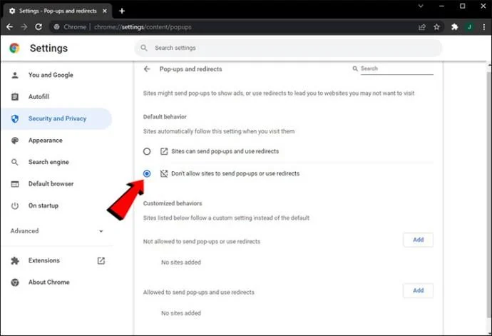 Jak zatrzymać przekierowania w Chrome