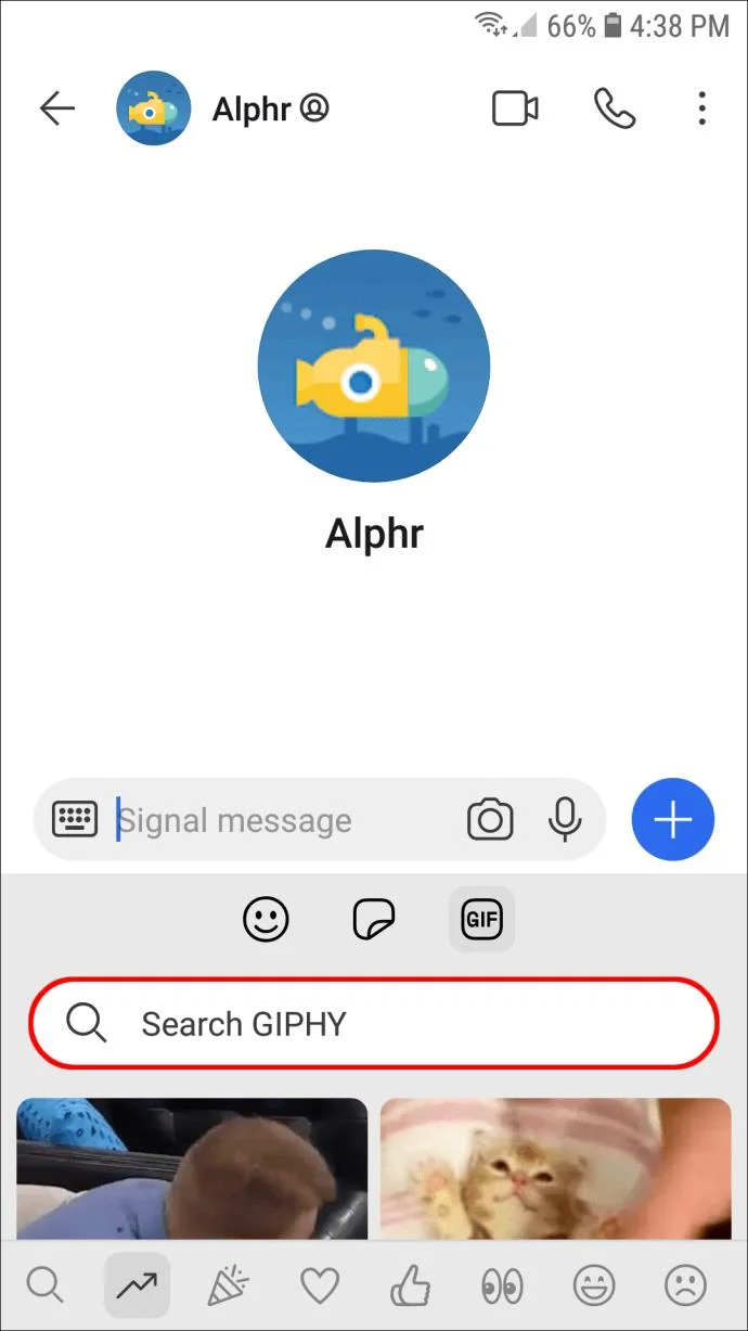نحوه استفاده از GIF در سیگنال نحوه استفاده از GIF در سیگنال