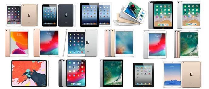 รายชื่อรุ่นและรุ่นของ iPad