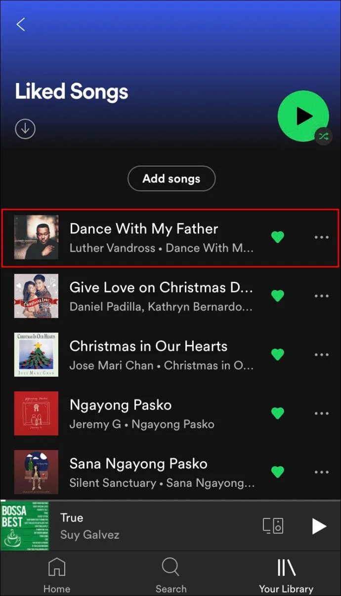 نحوه حذف آهنگ های لایک شده در برنامه Spotify