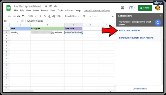 نحوه تنظیم یادآورها در Google Sheets