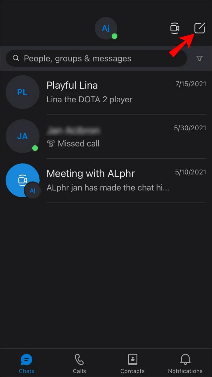 نحوه ارسال پیام برای خود در اسکایپ
