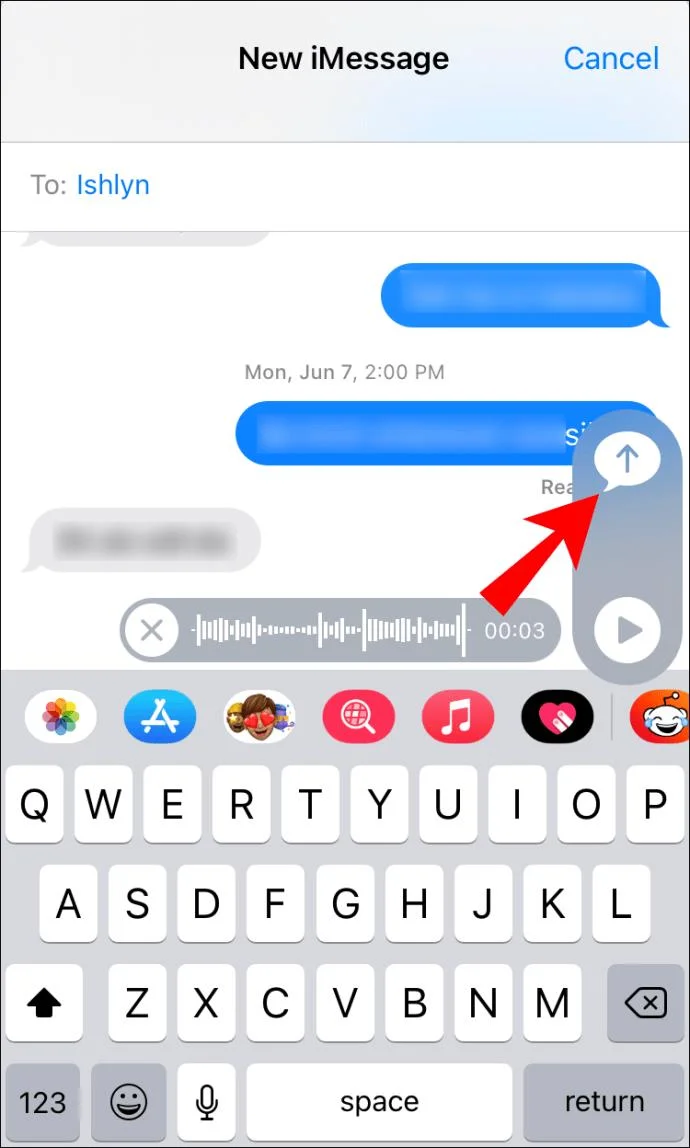 نحوه ارسال پیام صوتی در IMessage در آیفون