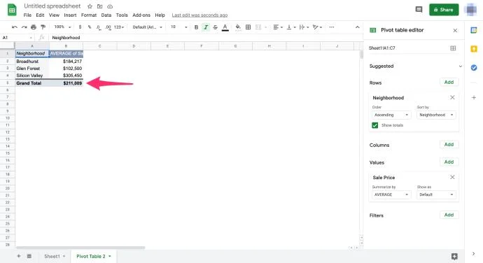 Google スプレッドシートでピボット テーブルを作成、編集、更新する方法