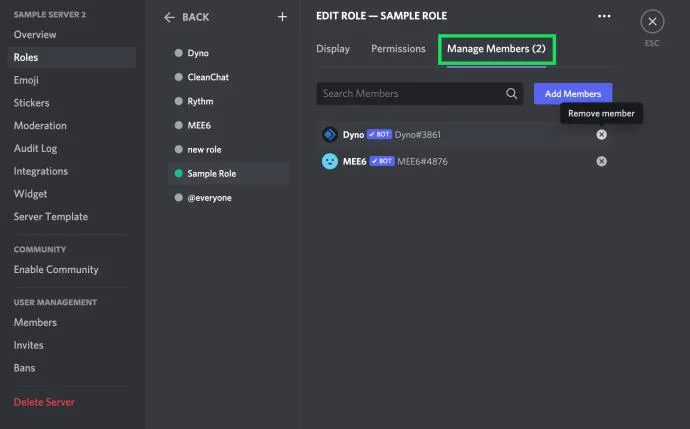 نحوه اضافه کردن، مدیریت و حذف نقش ها در Discord