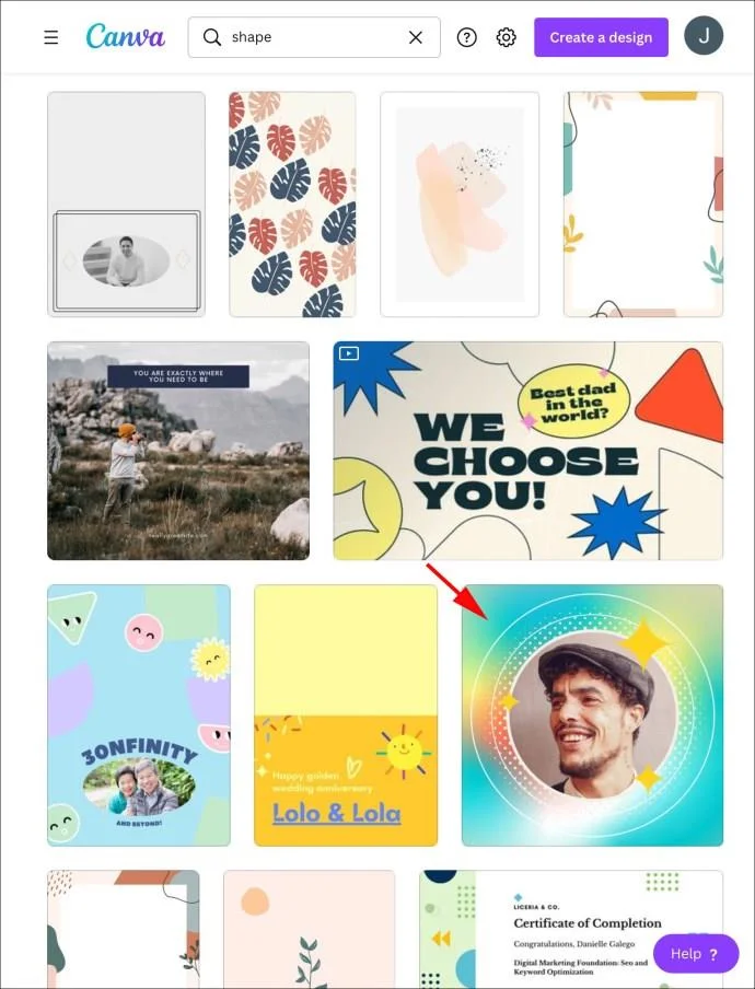 چگونه یک شکل را با یک تصویر در Canva پر کنیم
