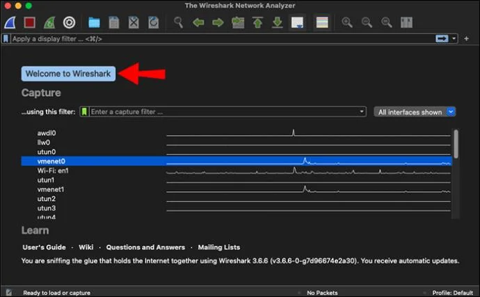 نحوه گرفتن بسته ها در WireShark
