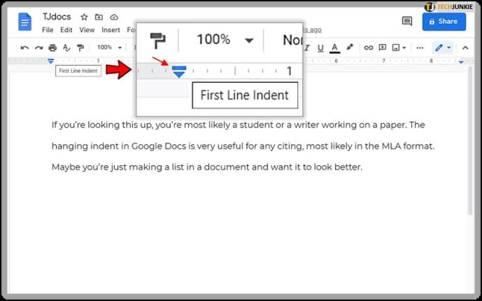 چگونه در Google Docs یک تورفتگی معلق ایجاد کنیم