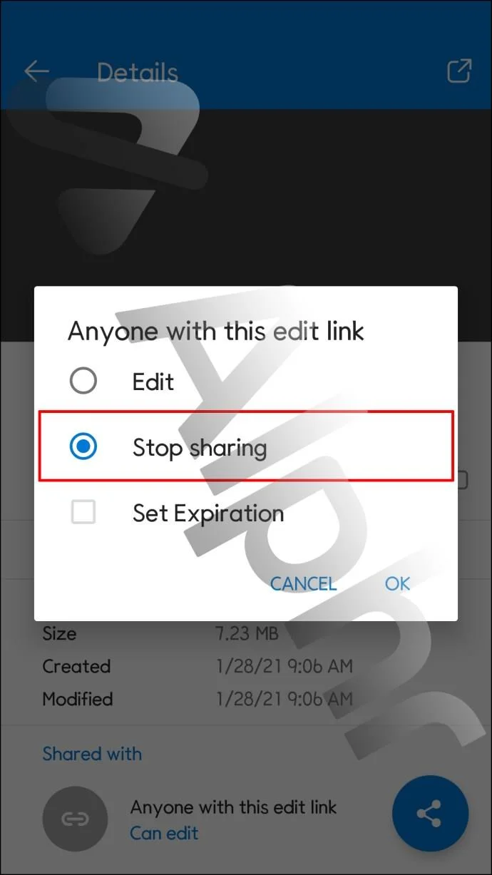 چگونه اشتراک گذاری فایل ها یا پوشه ها را در OneDrive متوقف کنیم