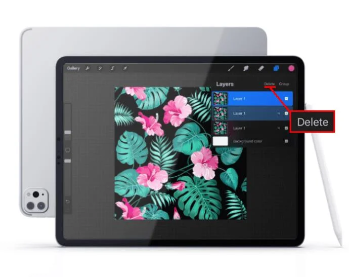 Como selecionar várias camadas no Procreate