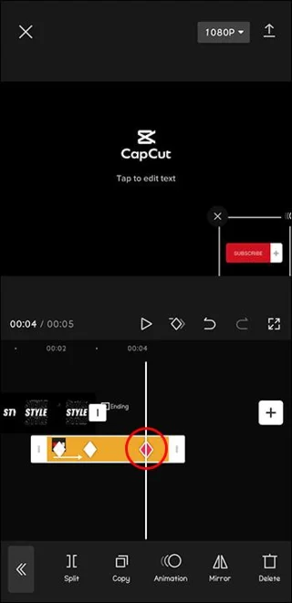 Supprimer une image clé dans CapCut