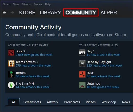 نحوه مشاهده اشتراک در Steam