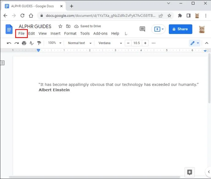 نحوه تغییر رنگ پس زمینه در Google Doc