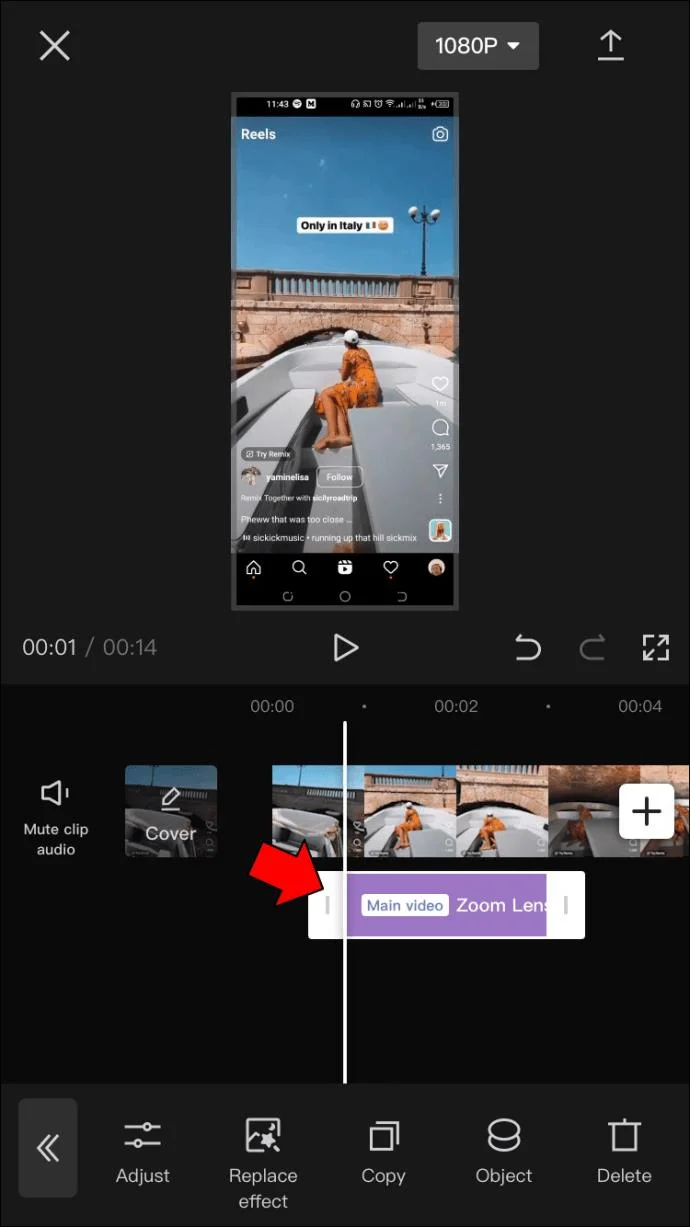 نحوه استفاده از جلوه زوم با CapCut