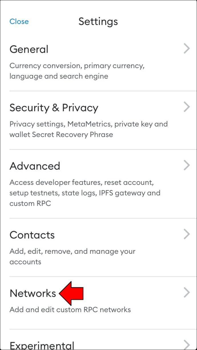 چگونه یک شبکه را از MetaMask حذف کنیم