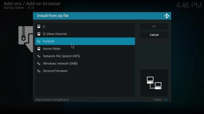 Kodi: Cómo instalar el complemento The Crew