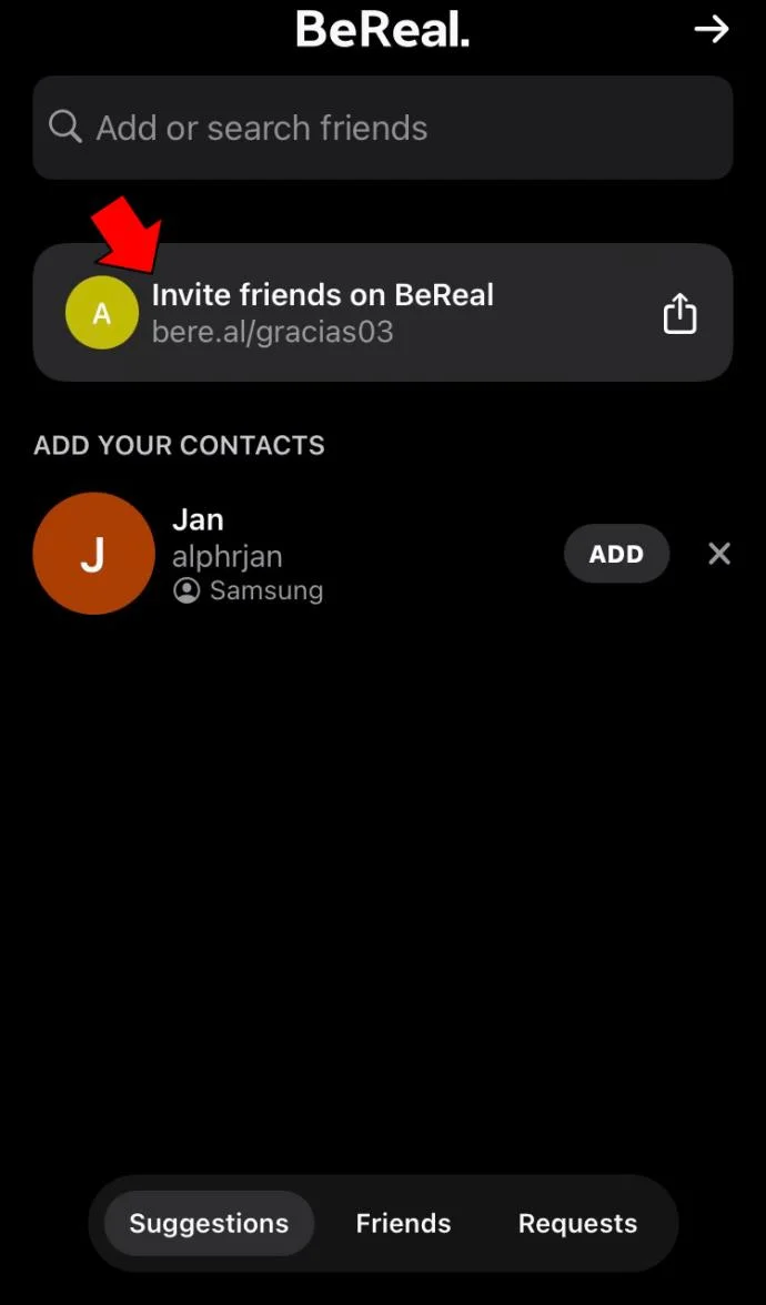چگونه در BeReal دوستان اضافه کنیم