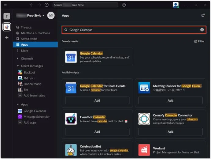 چگونه تقویم گوگل را به Slack اضافه کنیم