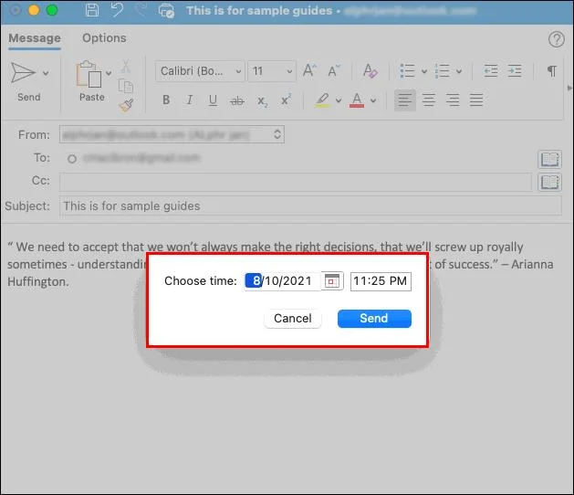 Jak zaplanować wiadomość e-mail w programie Outlook